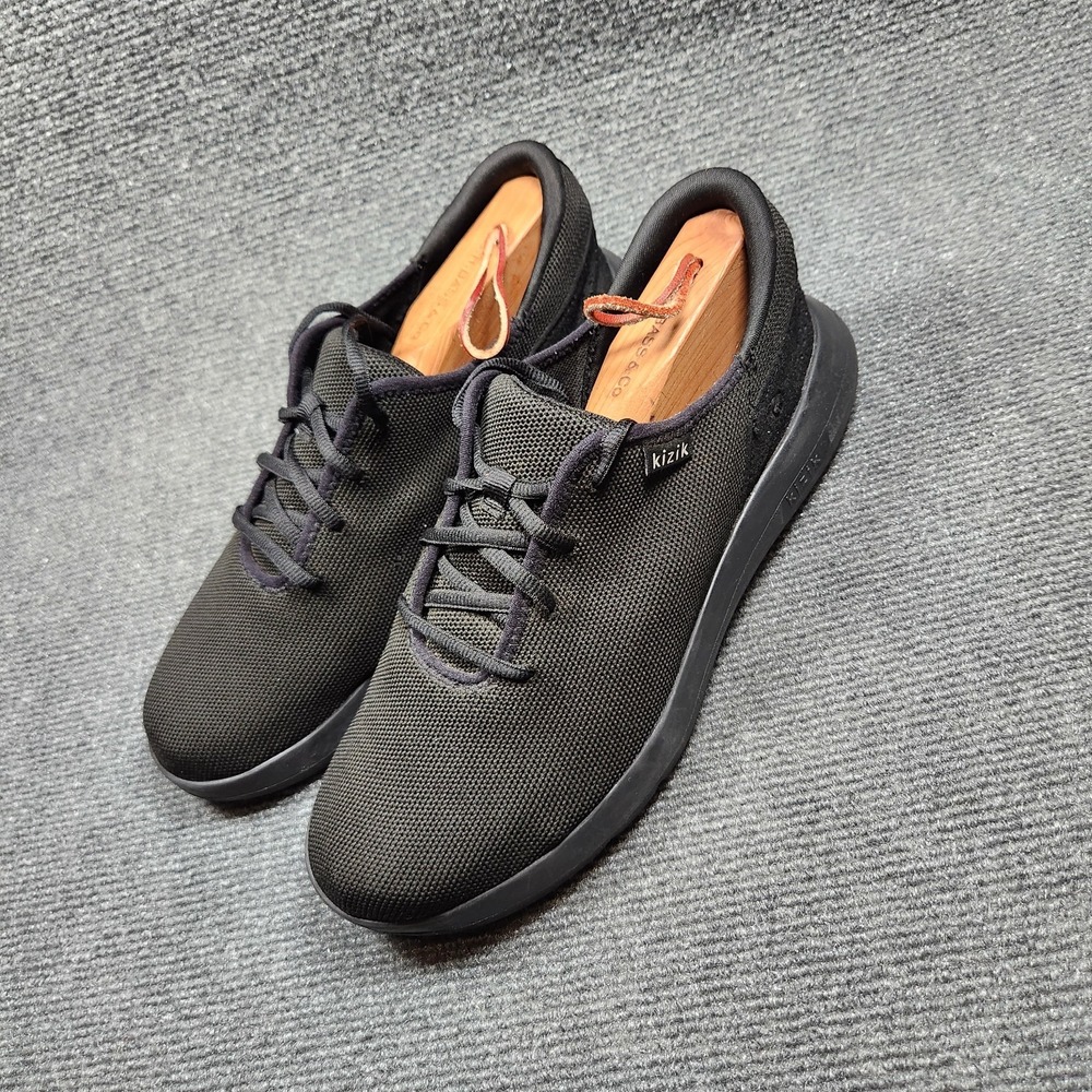 Kizik Shoes Women 9 Men 7.5 Madrid Eco Knit Triple Black Fast Handsfree Athletic